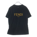 Fendi Logo Print Crew Neck Short Sleeve T-Shirt Black