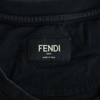 Fendi Logo Print Crew Neck Short Sleeve T-Shirt Black — view 7
