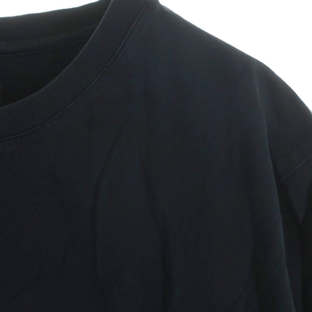 Fendi Logo Print Crew Neck Short Sleeve T-Shirt Black — view 4