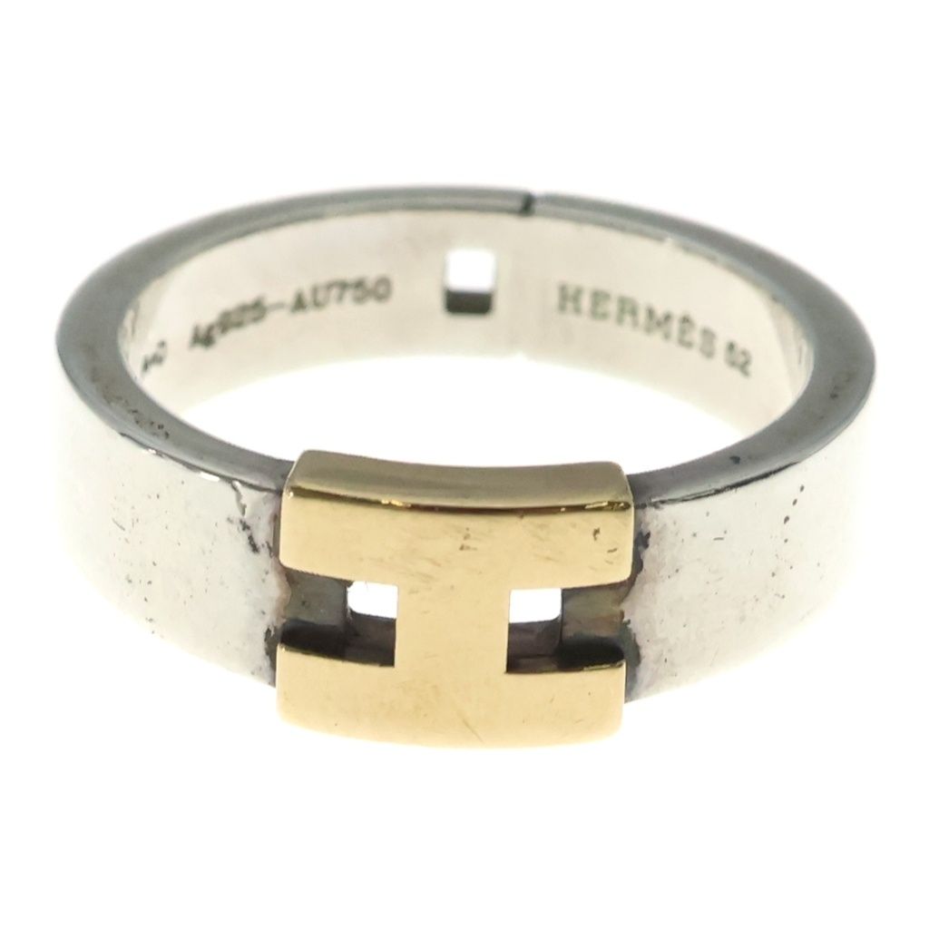 Hermes Ring Silver Yellow Gold