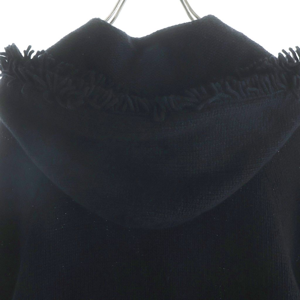 Chanel Boutique Vintage Hoodie CC Logo Button Keyhole Cardigan Fringe Jacket — view 4