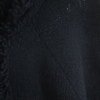 Chanel Boutique Vintage Hoodie CC Logo Button Keyhole Cardigan Fringe Jacket — view 5
