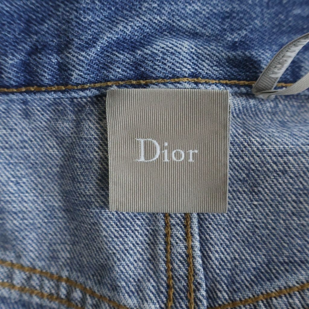 Dior Side Logo Embroidery Cargo Denim Pants Indigo — view 7