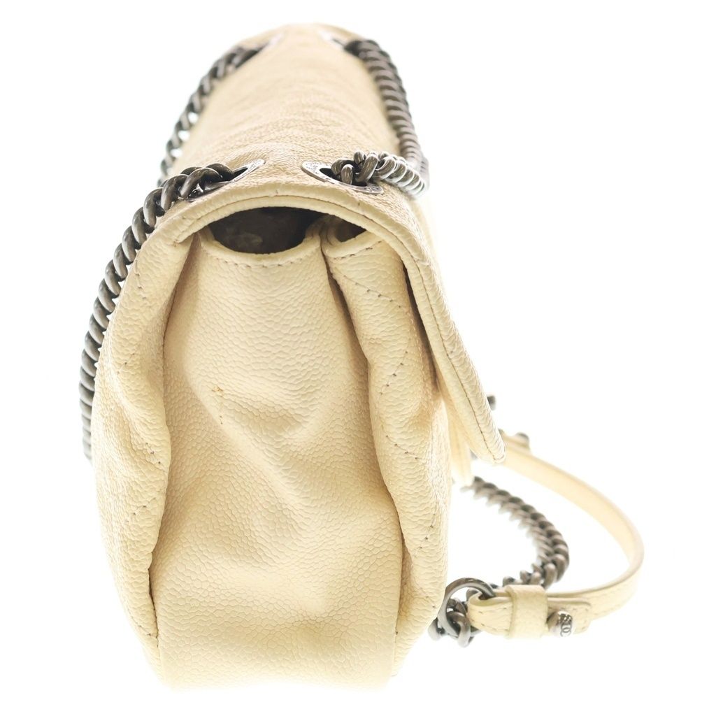 Chanel Quilted in the Mix Chain Shoulder Bag Beige Caviar Leather — view 3