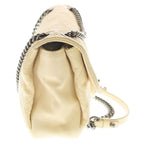 Chanel Quilted in the Mix Chain Shoulder Bag Beige Caviar Leather — view 3