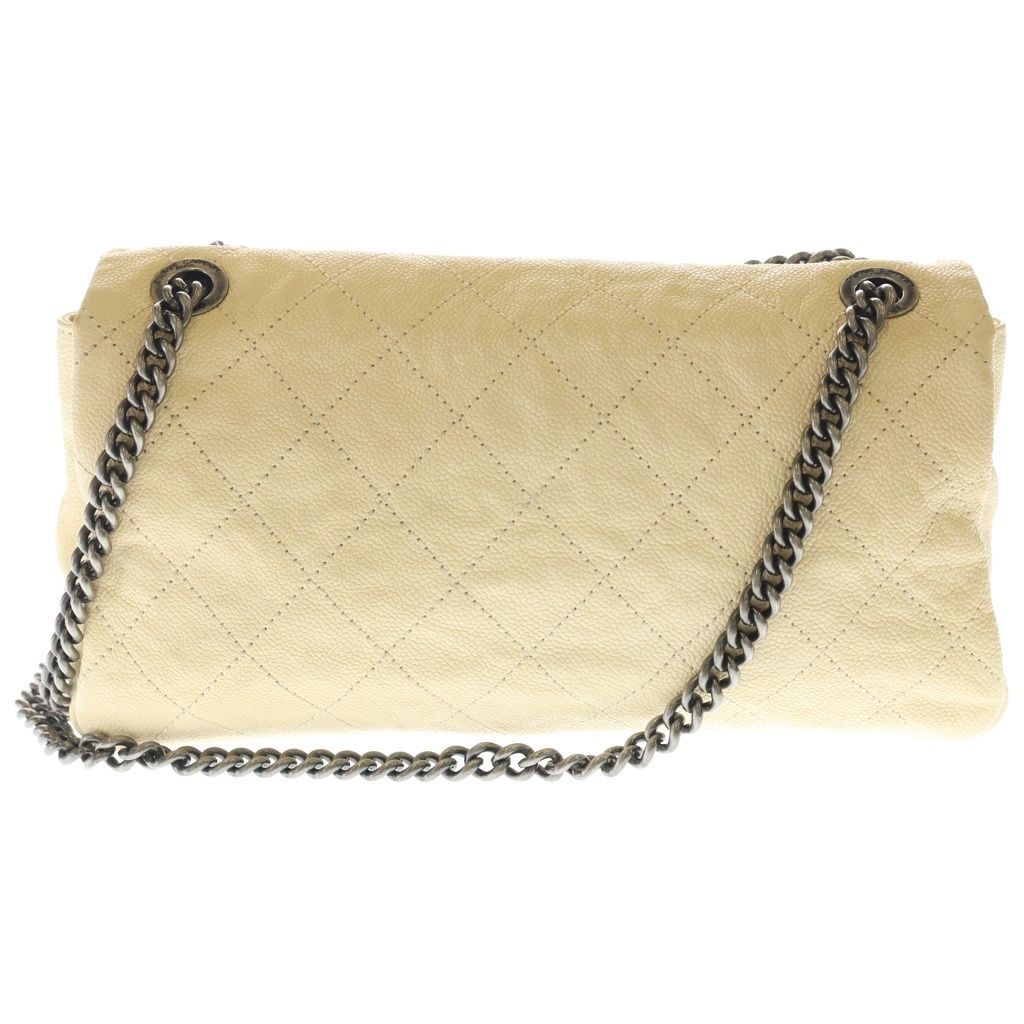 Chanel Quilted in the Mix Chain Shoulder Bag Beige Caviar Leather — view 2