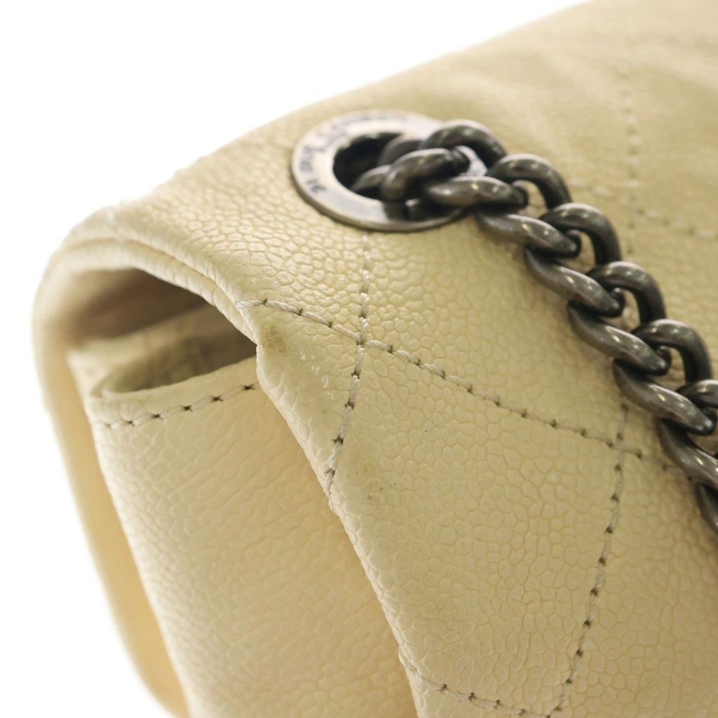Chanel Quilted in the Mix Chain Shoulder Bag Beige Caviar Leather — view 7
