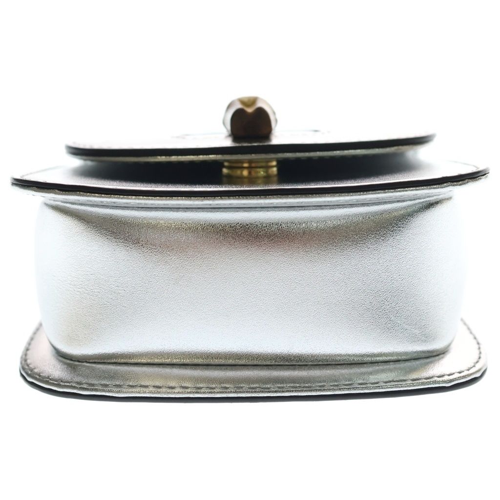 Gucci Bamboo Mini Leather 2-Way Shoulder Bag Silver — view 4