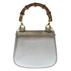Gucci Bamboo Mini Leather 2-Way Shoulder Bag Silver — view 2