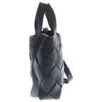 Bottega Veneta Small Diago Leather Quilted 2-Way Tote Shoulder Back Black — view 3