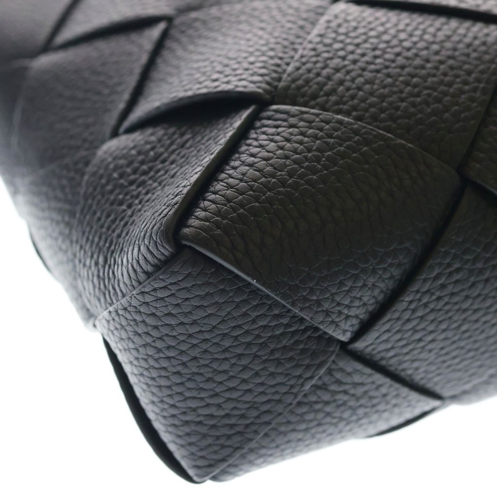 Bottega Veneta Small Diago Leather Quilted 2-Way Tote Shoulder Back Black — view 5