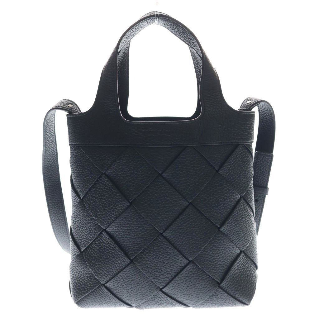 Bottega Veneta Small Diago Leather Quilted 2-Way Tote Shoulder Back Black
