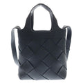 Bottega Veneta Small Diago Leather Quilted 2-Way Tote Shoulder Back Black