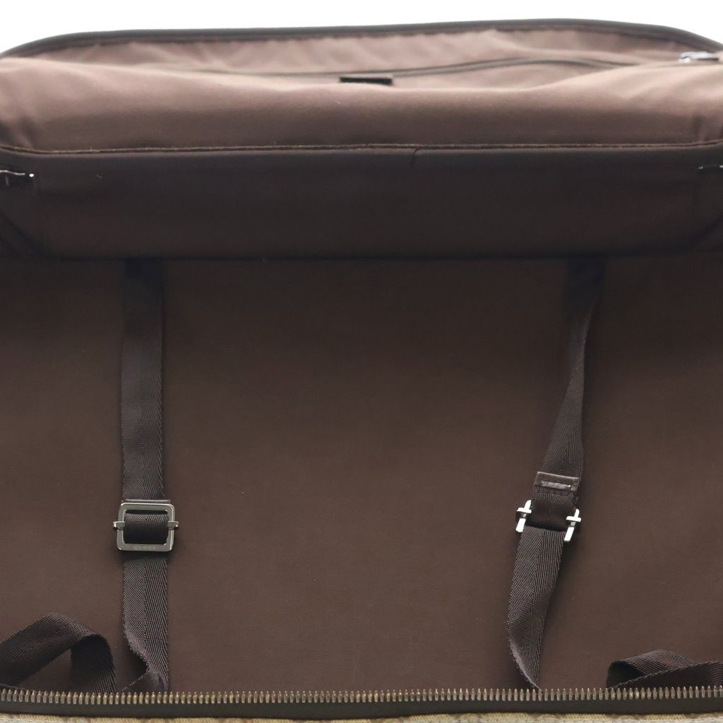 Gucci GG Canvas Sherry Line Suitcase Travel Bag Silver Beige — view 8