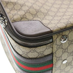 Gucci GG Canvas Sherry Line Suitcase Travel Bag Silver Beige — view 5