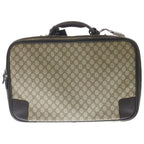 Gucci GG Canvas Sherry Line Suitcase Travel Bag Silver Beige — view 2