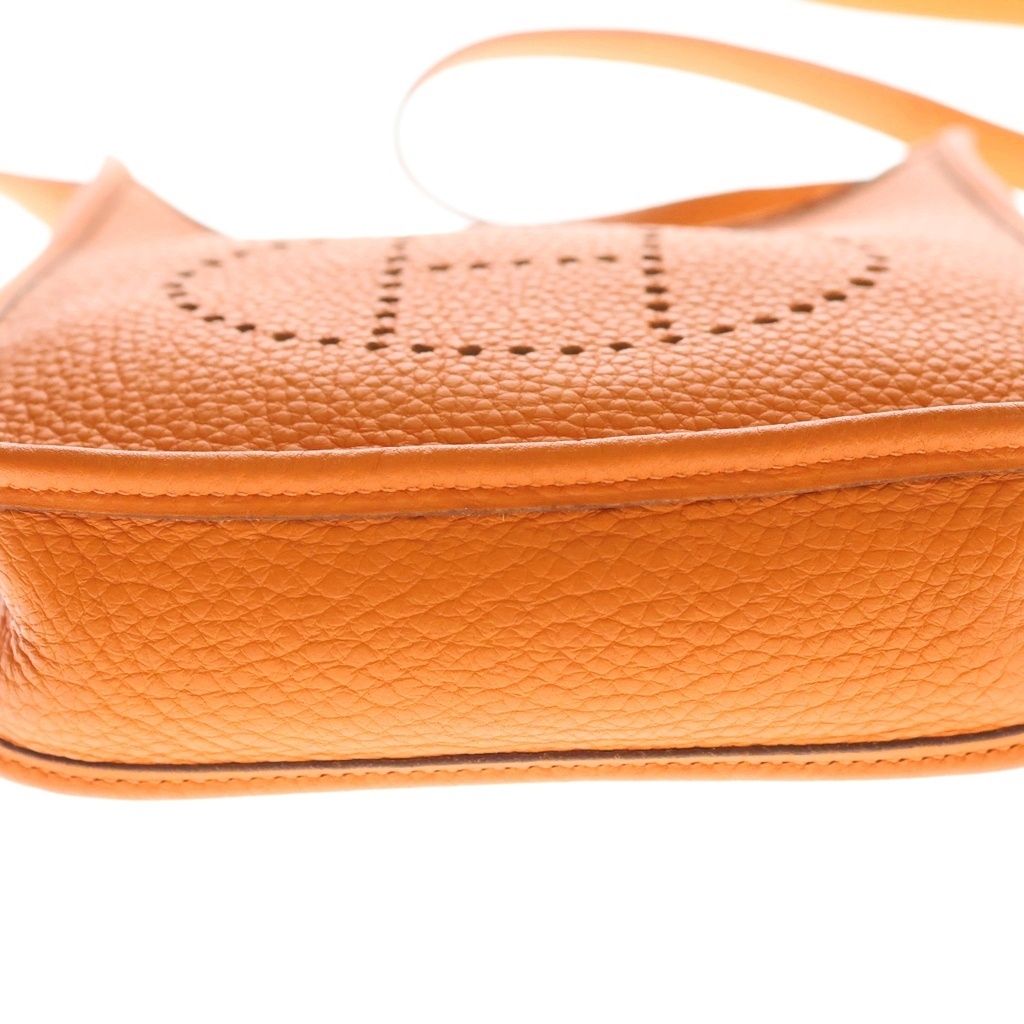 Hermes Evelyne TPM Orange Taurillon Clemence Handbag — view 4