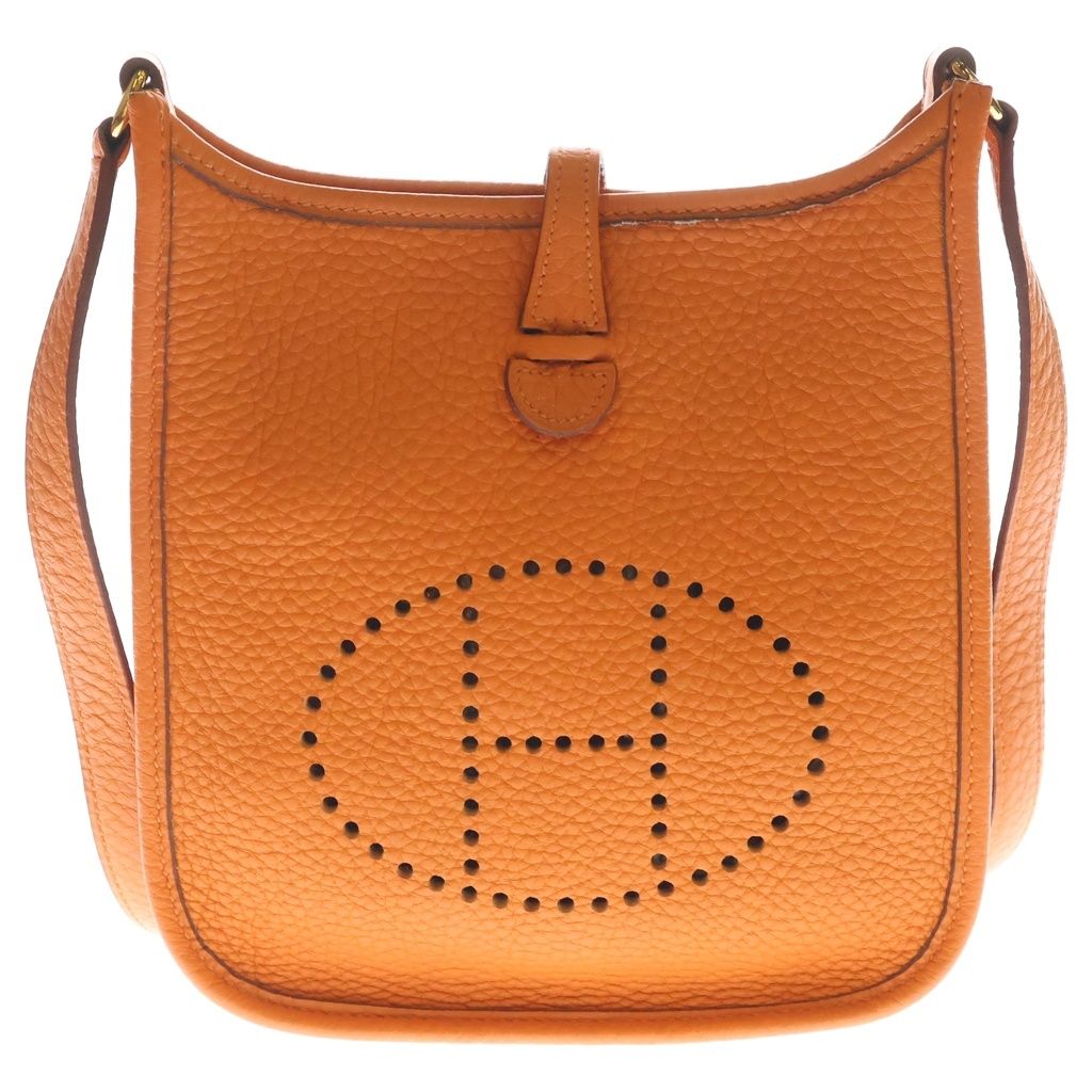 Hermes Evelyne TPM Orange Taurillon Clemence Handbag