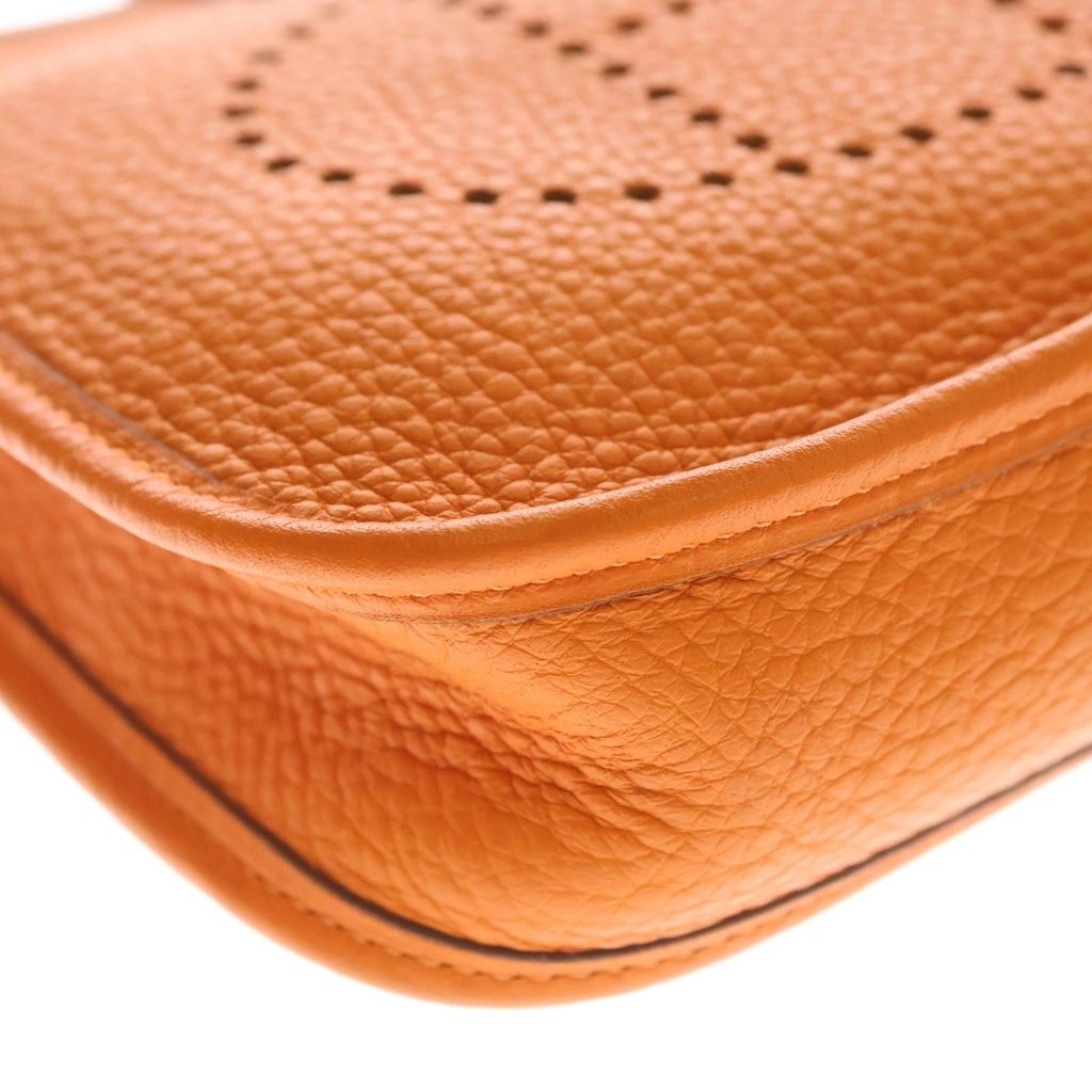 Hermes Evelyne TPM Orange Taurillon Clemence Handbag — view 5