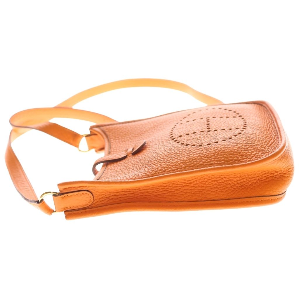Hermes Evelyne TPM Orange Taurillon Clemence Handbag — view 3