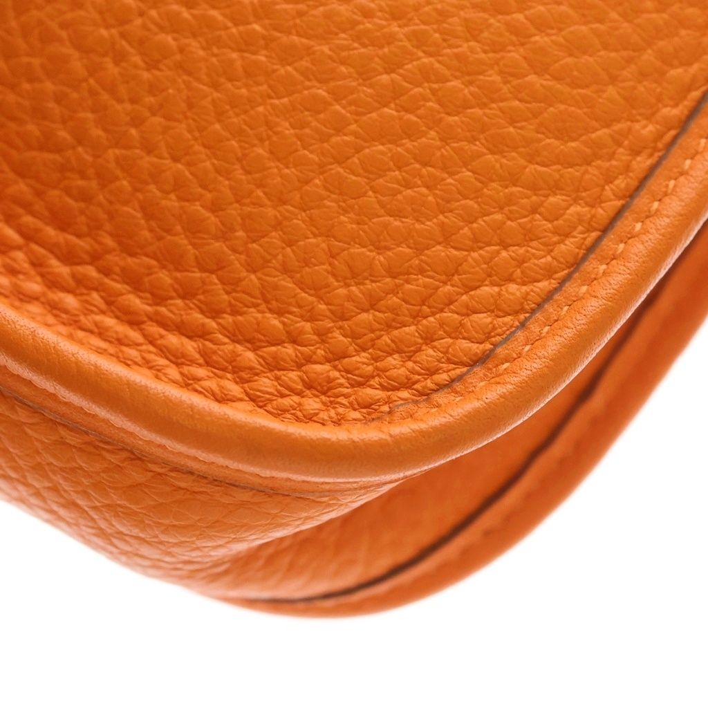 Hermes Evelyne TPM Orange Taurillon Clemence Handbag — view 6