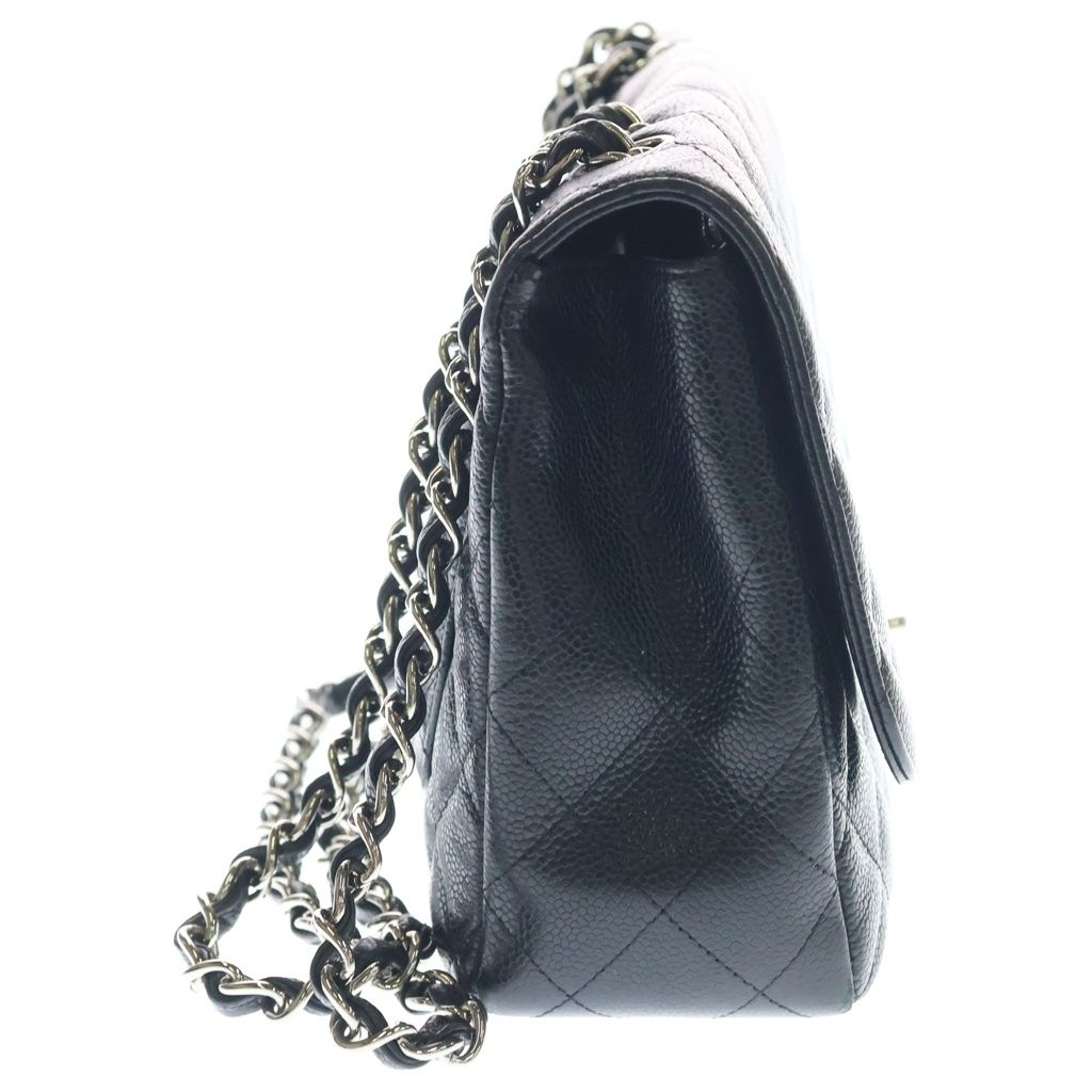 Chanel Maxi Quilted 30 S Flap Chain Shoulder Bag Black Caviar Leather Box Card — view 3