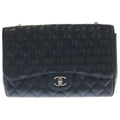 Chanel Maxi Quilted 30 S Flap Chain Shoulder Bag Black Caviar Leather Box Card