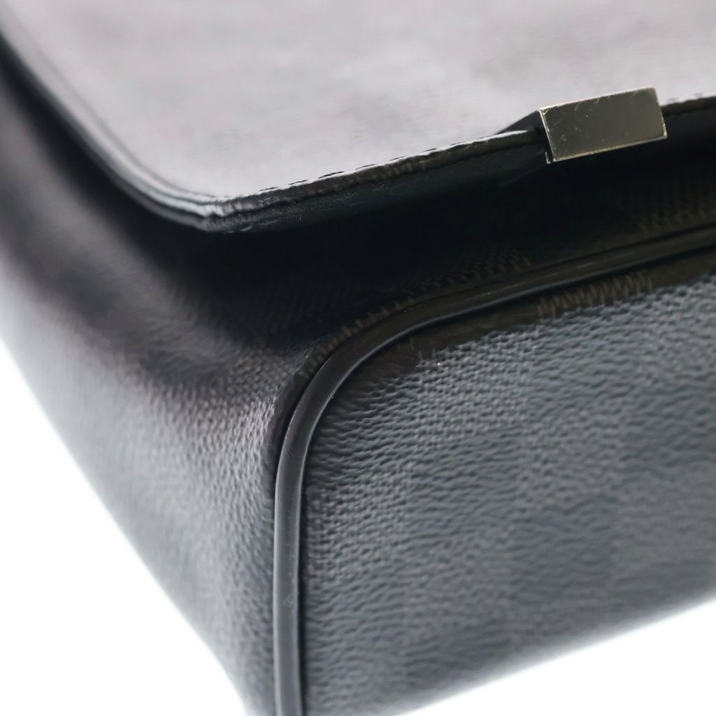 Louis Vuitton District PM Damier Graphite Leather Shoulder Bag Black — view 5