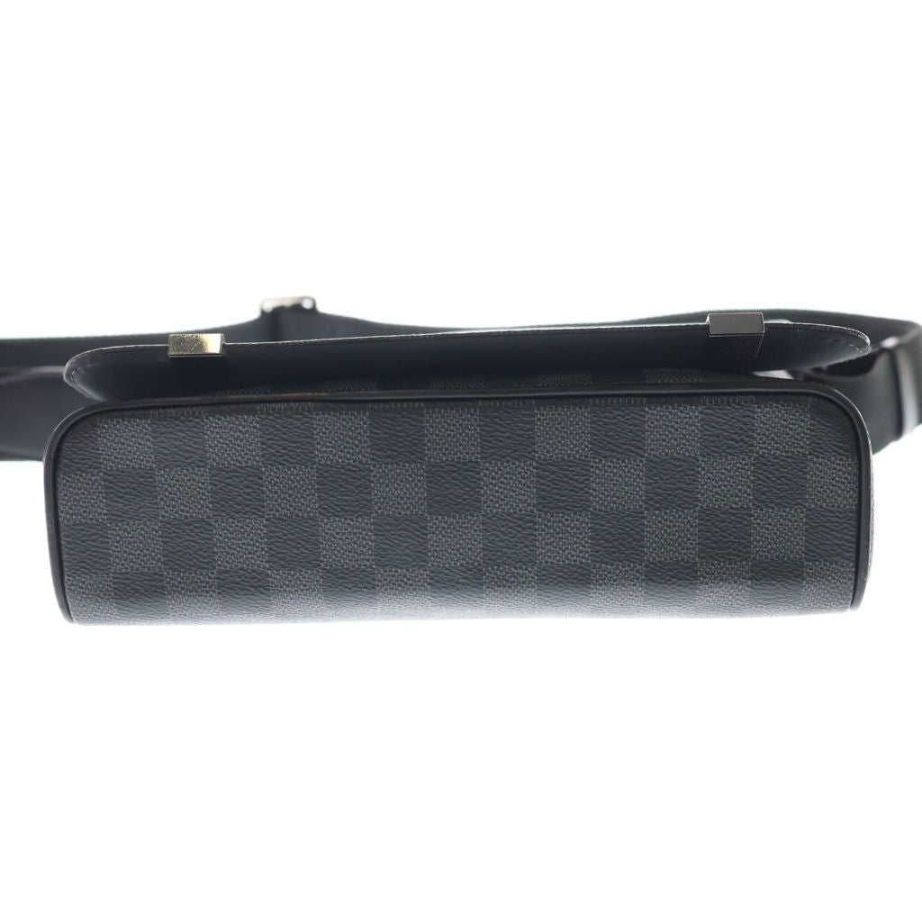 Louis Vuitton District PM Damier Graphite Leather Shoulder Bag Black — view 4