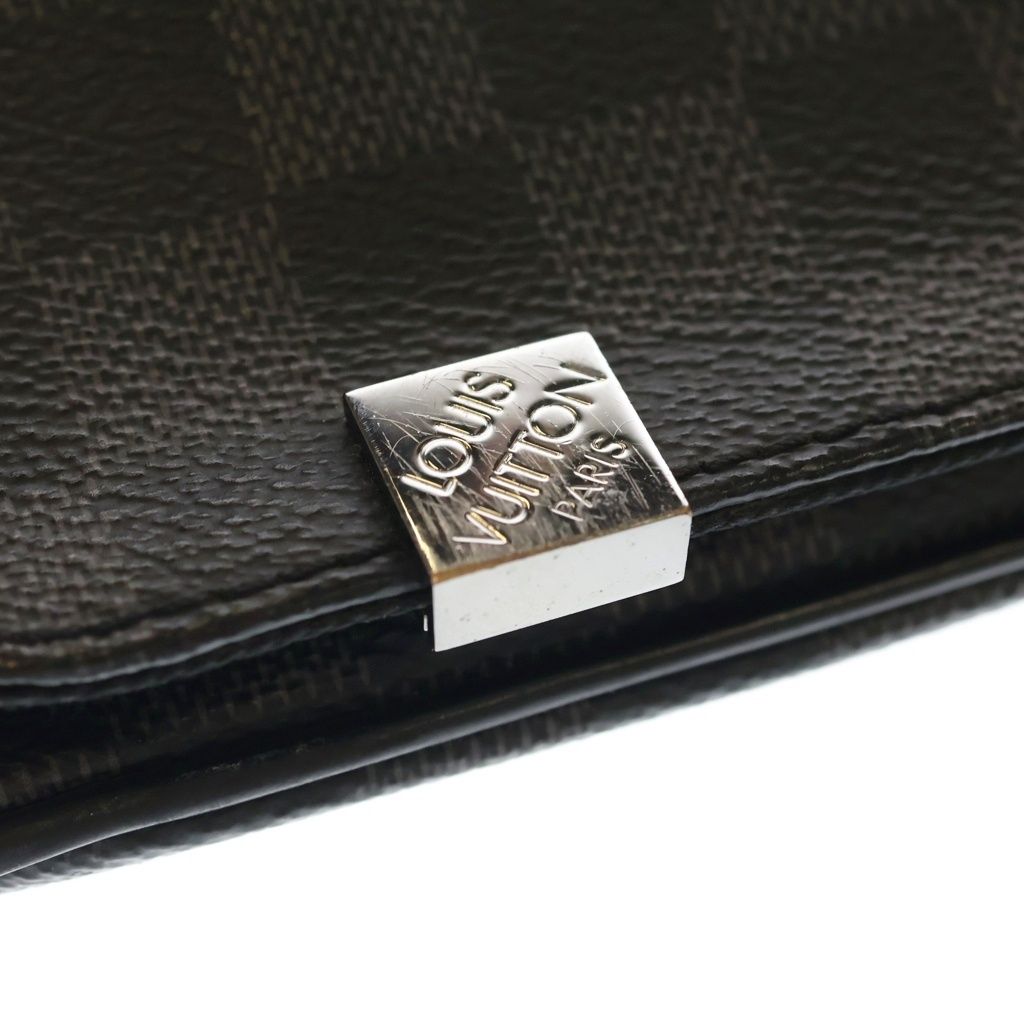 Louis Vuitton District PM Damier Graphite Leather Shoulder Bag Black — view 7