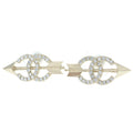 Chanel CC Logo Arrow Earrings Rhinestone Gold