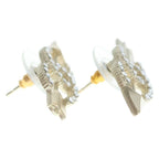 Chanel CC Logo Arrow Earrings Rhinestone Gold — view 4