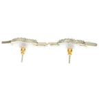 Chanel CC Logo Arrow Earrings Rhinestone Gold — view 2