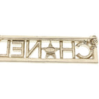 Chanel Rhinestone Logo Brooch Pin Badge Gold — view 5