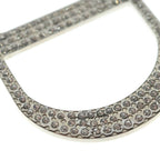 Dior Rhinestone Logo Key Holder Bag Charm Key Ring Silver — view 5
