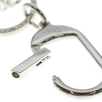 Dior Rhinestone Logo Key Holder Bag Charm Key Ring Silver — view 6