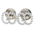 Gucci GG Logo Earrings Silver