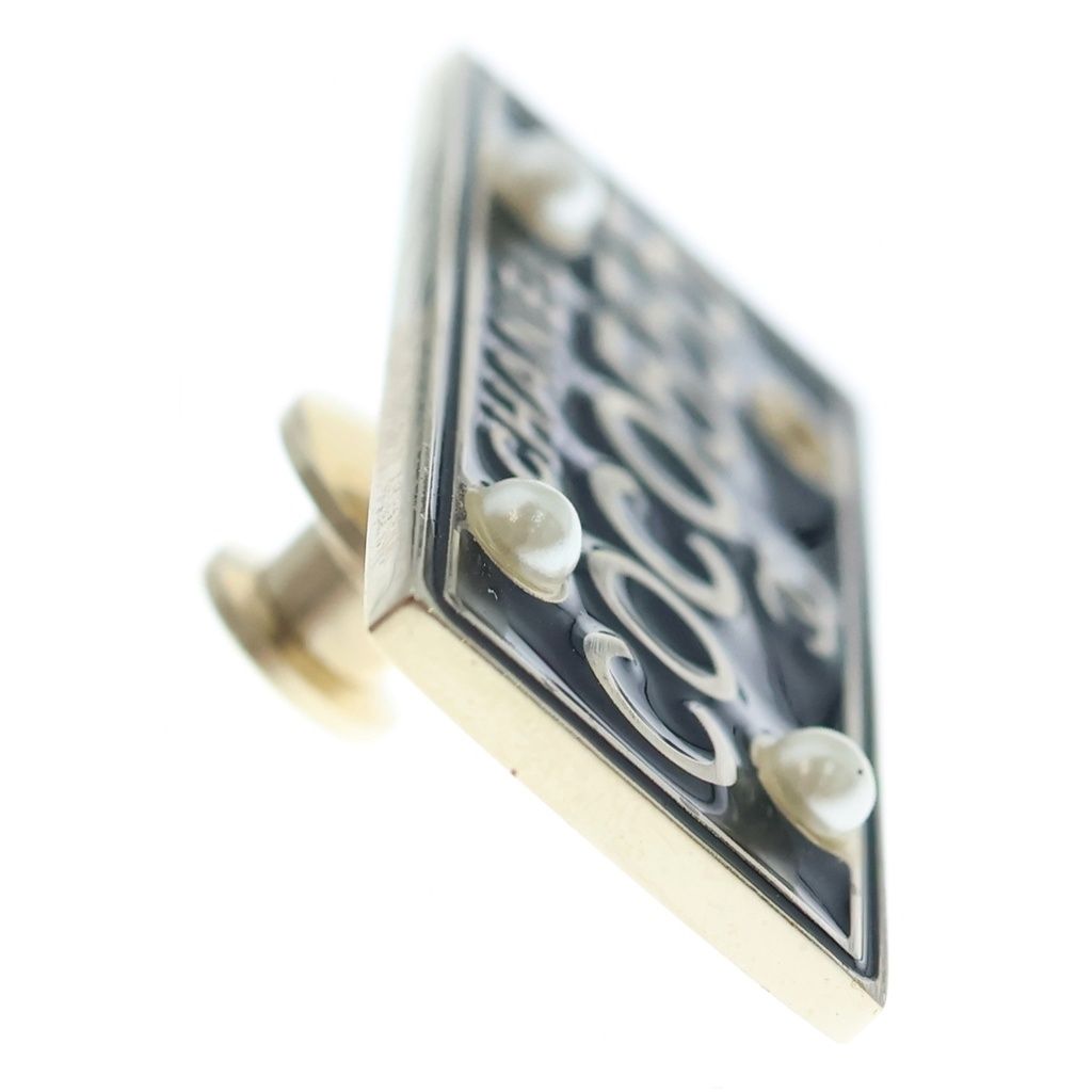 Chanel Brooch Pin Badge Black Gold 17c — view 3