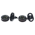 Gucci GG Logo Rhinestone Earrings Black — view 3