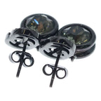 Gucci GG Logo Rhinestone Earrings Black — view 2