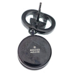 Gucci GG Logo Rhinestone Earrings Black — view 6