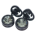 Gucci GG Logo Rhinestone Earrings Black