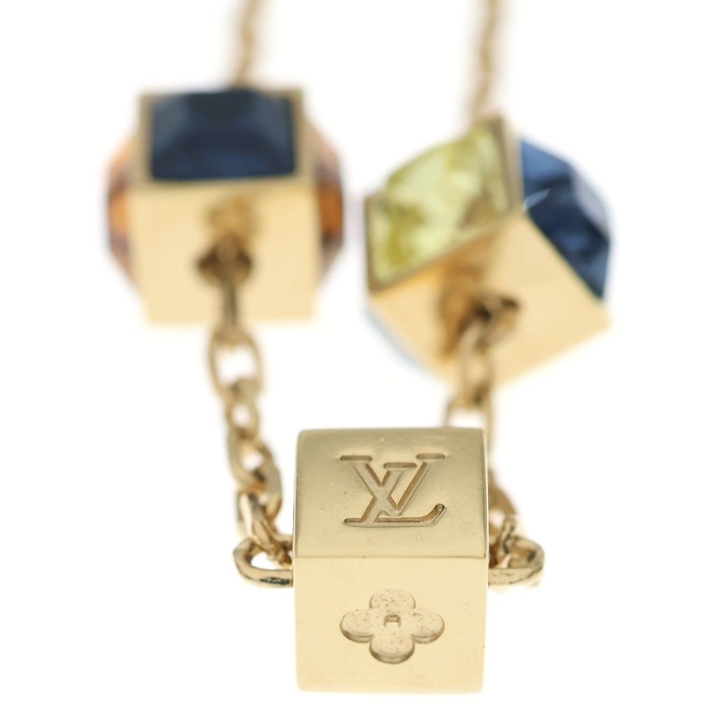 Louis Vuitton Collier Gamble Pendant Chain Gold Blue — view 3