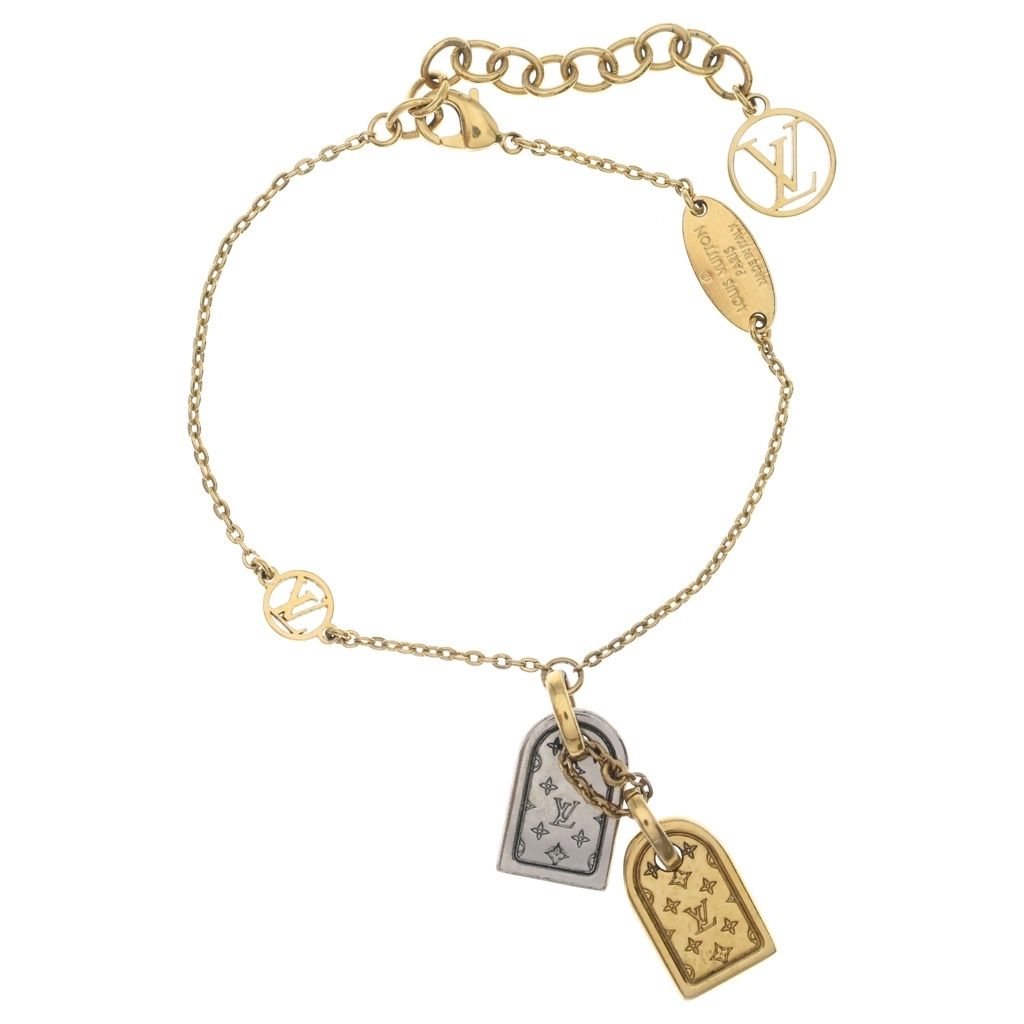 Louis Vuitton Nanogram Bracelet Gold Plated Silver