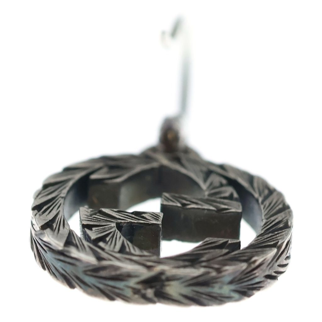 Gucci GG Logo Arabesque Hook Earrings Silver — view 6