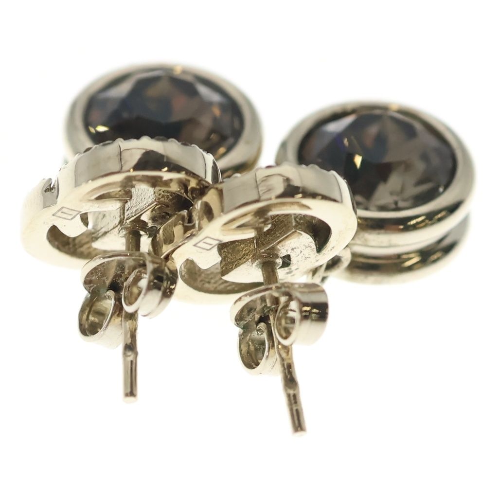 Gucci GG Logo Rhinestone Earrings Gold — view 2