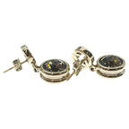 Gucci GG Logo Rhinestone Earrings Gold — view 4