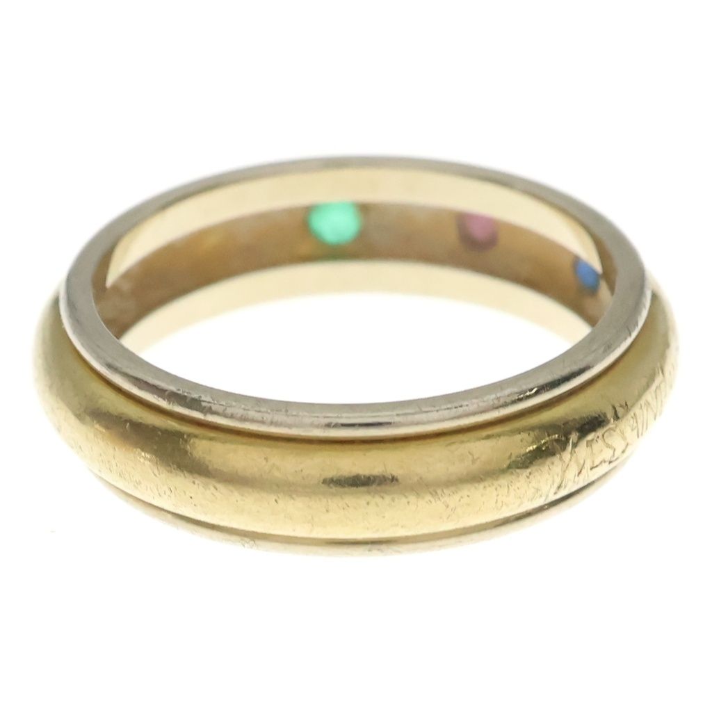 Saint Laurent Paris Multi Stone Ring Yellow Gold — view 2