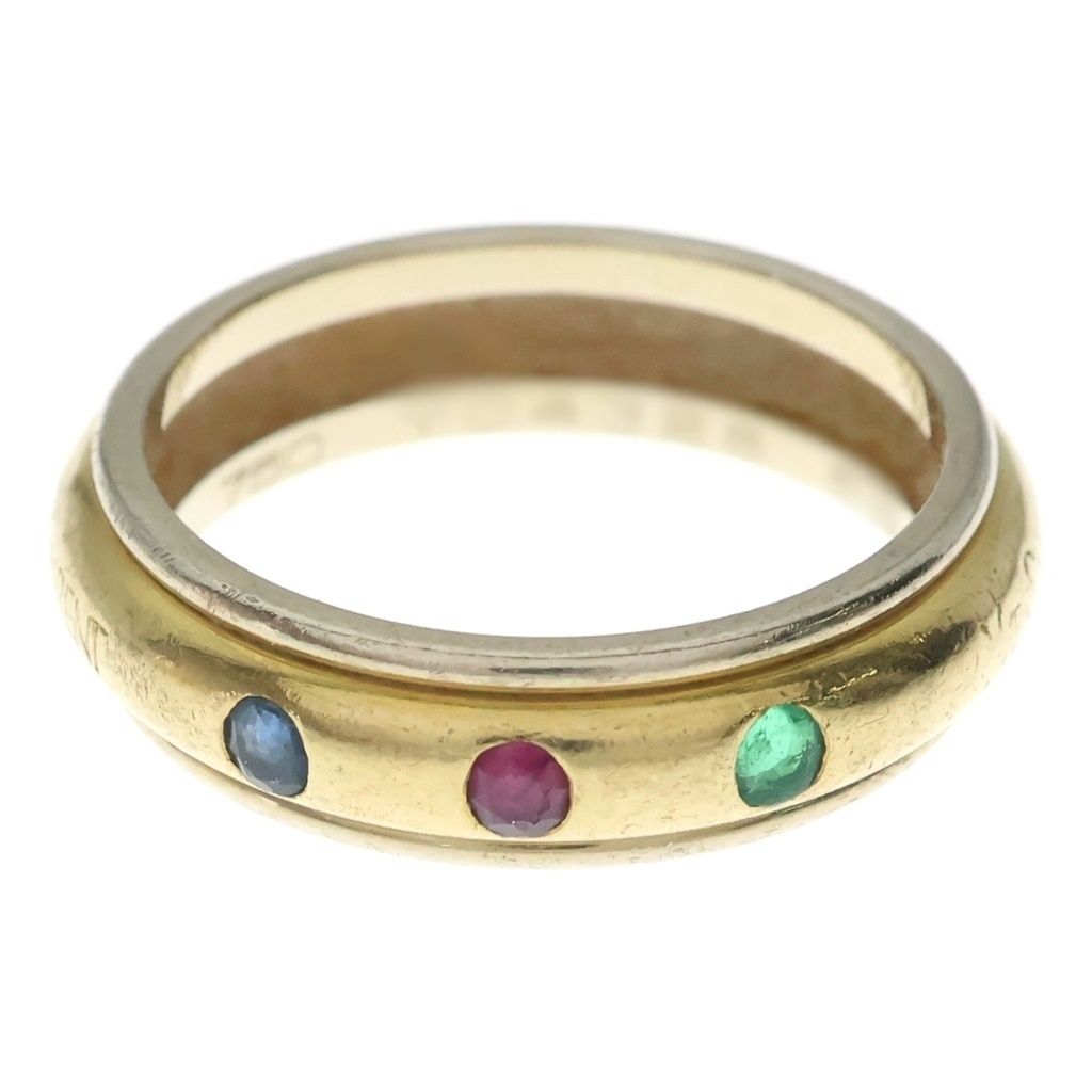 Saint Laurent Paris Multi Stone Ring Yellow Gold