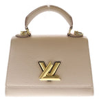 Louis Vuitton Twist BB One Handle Shoulder Bag Pink Beige Leather Gold